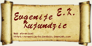 Evgenije Kujundžić vizit kartica
